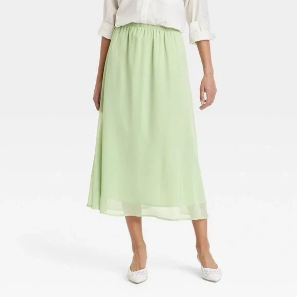 a new day Mint Green Midi Skirt - Picture 1 of 2